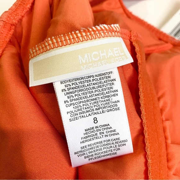 Michael Kors textured ring logo low-back onepiece - Picture 4 of 6